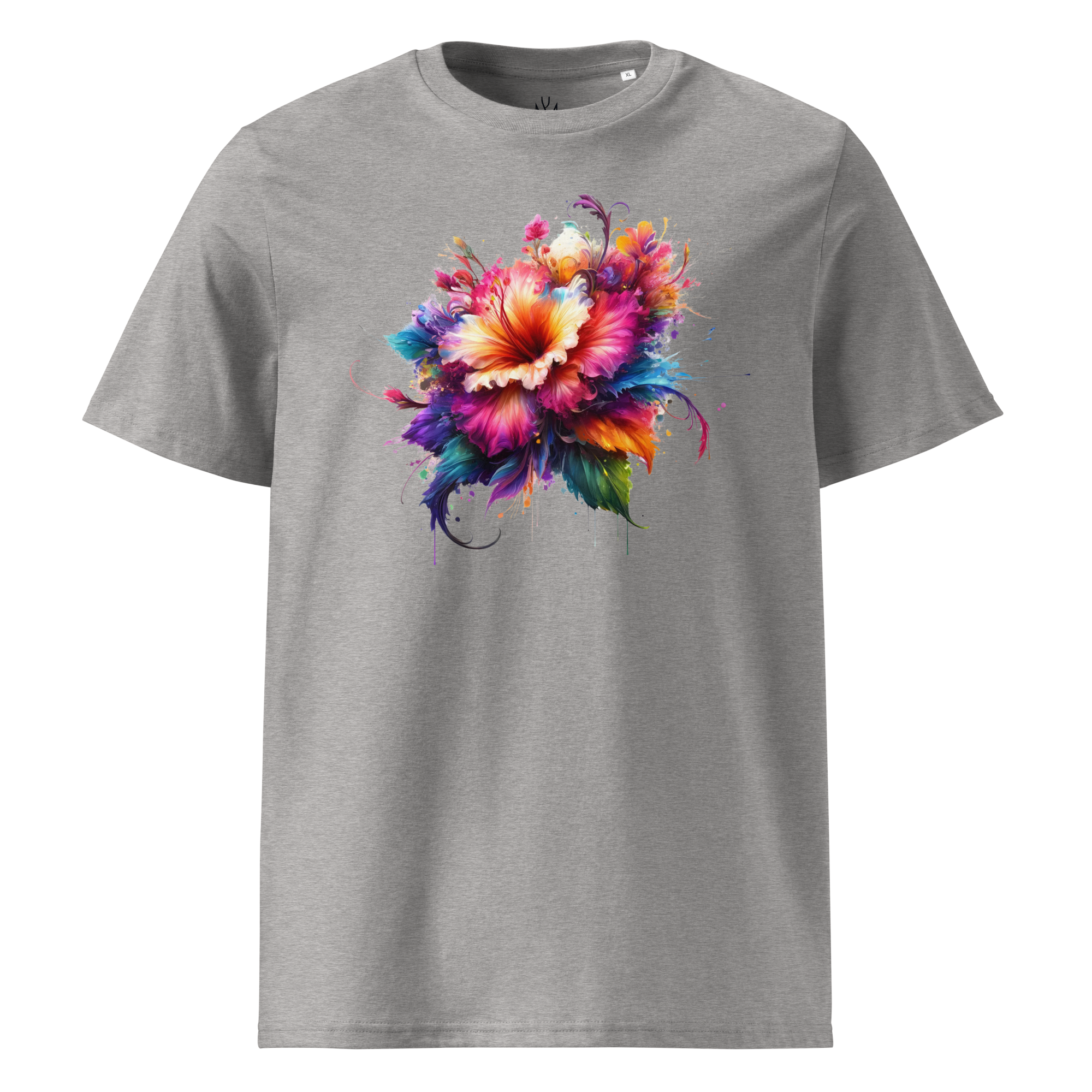 Colorful FLOWER unisex organic cotton t-shirt