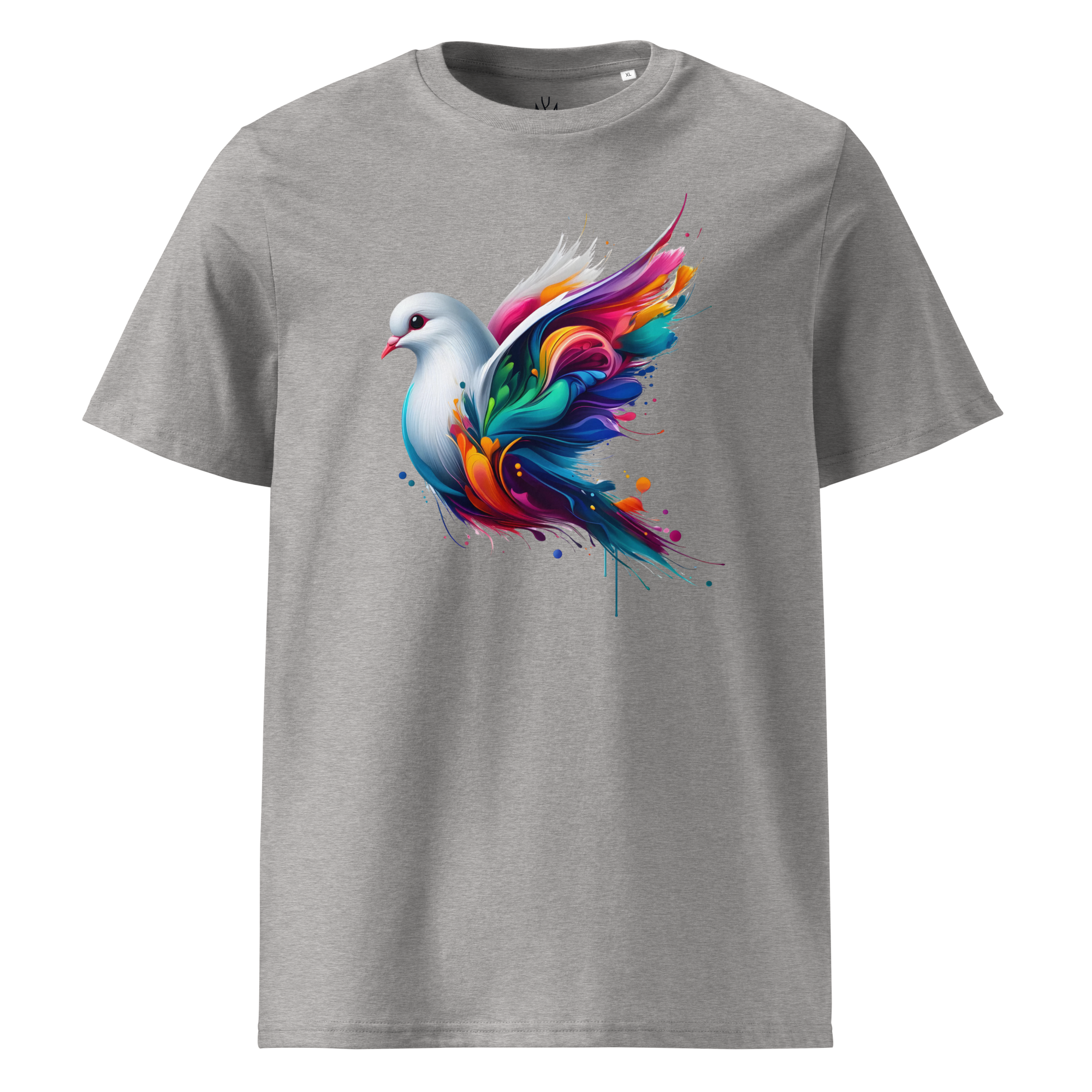 Colorful DOVE unisex organic cotton t-shirt