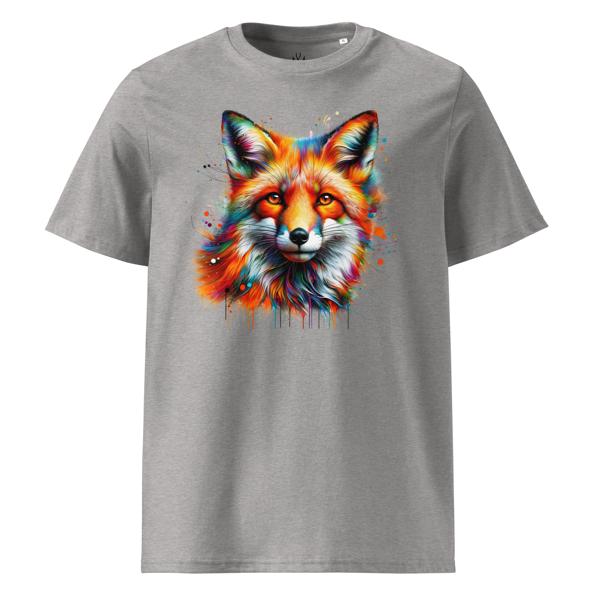 Krāsains FOX unisex organiskās kokvilnas T-krekls