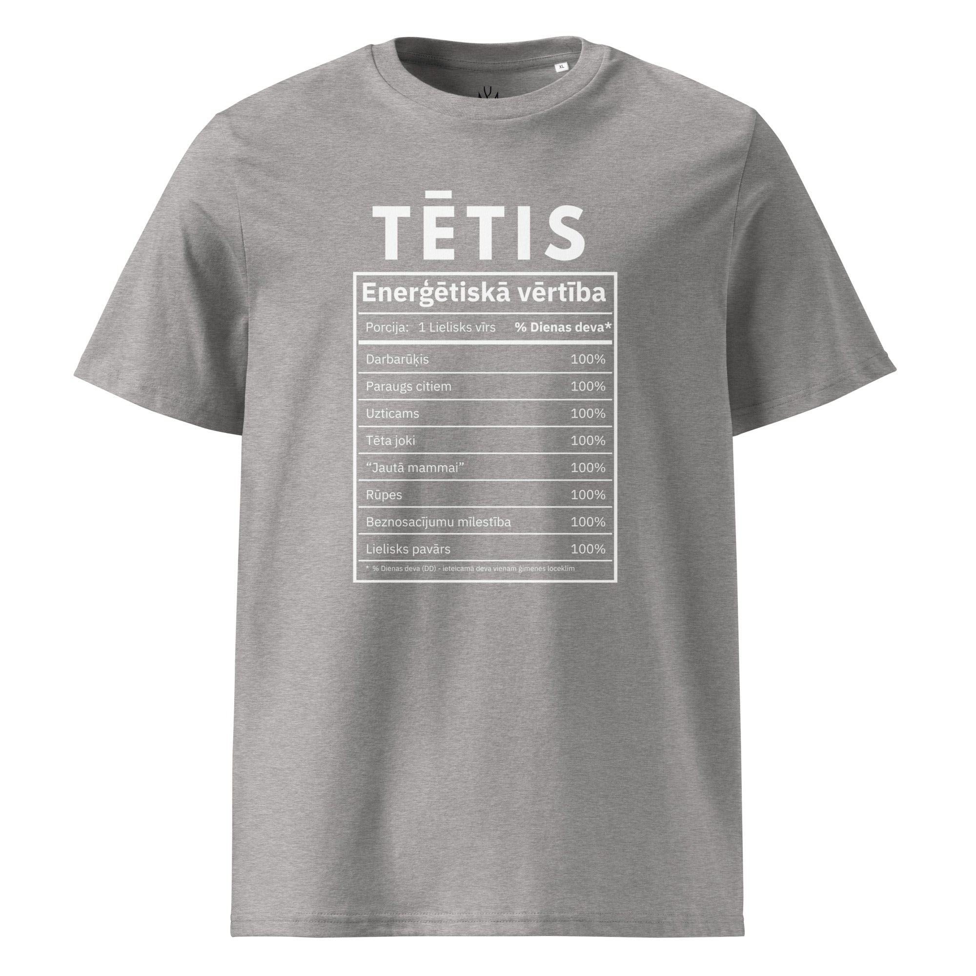 100% dad (Latvian) unisex organic cotton t-shirt (white)