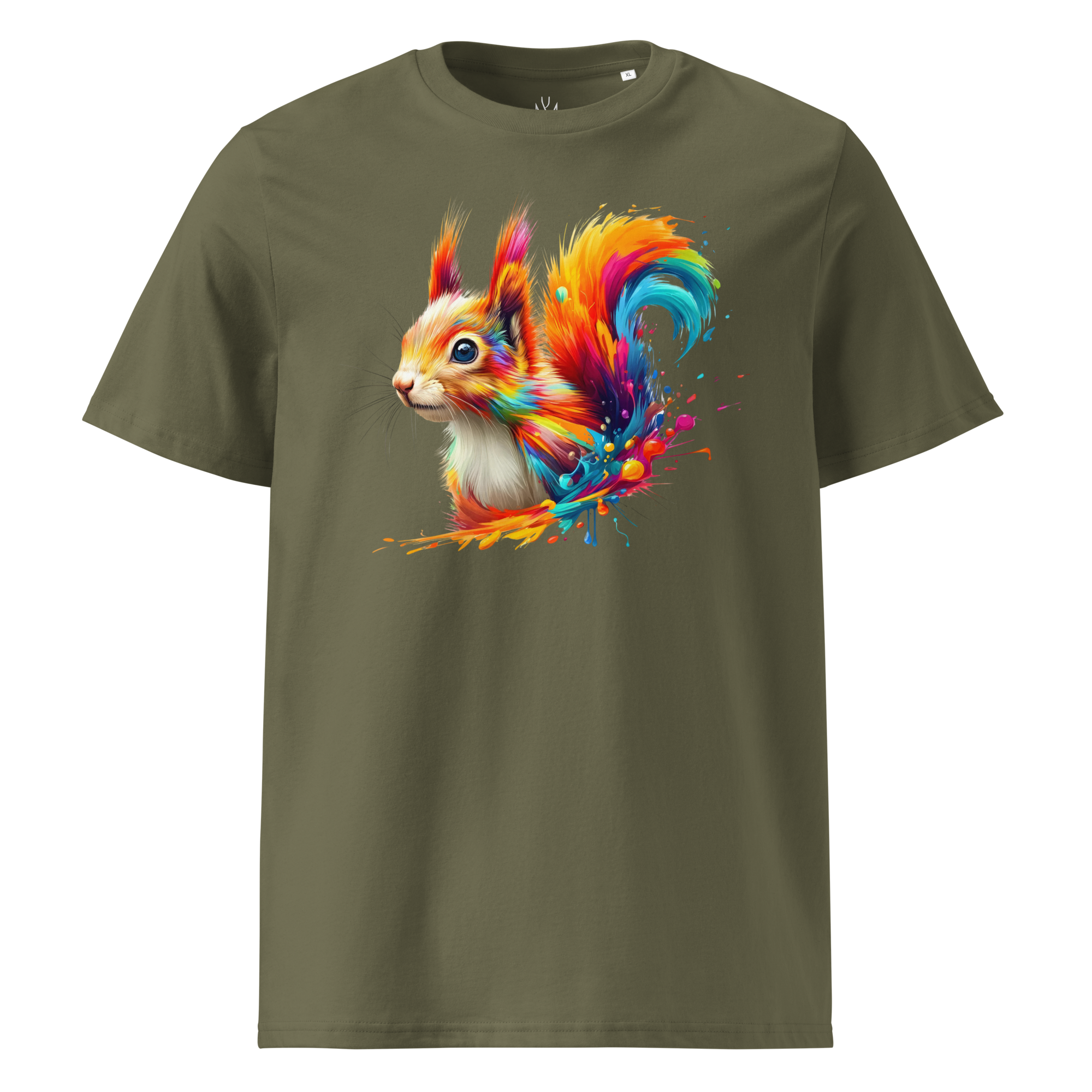 Colorful SQUIRREL unisex organic cotton t-shirt