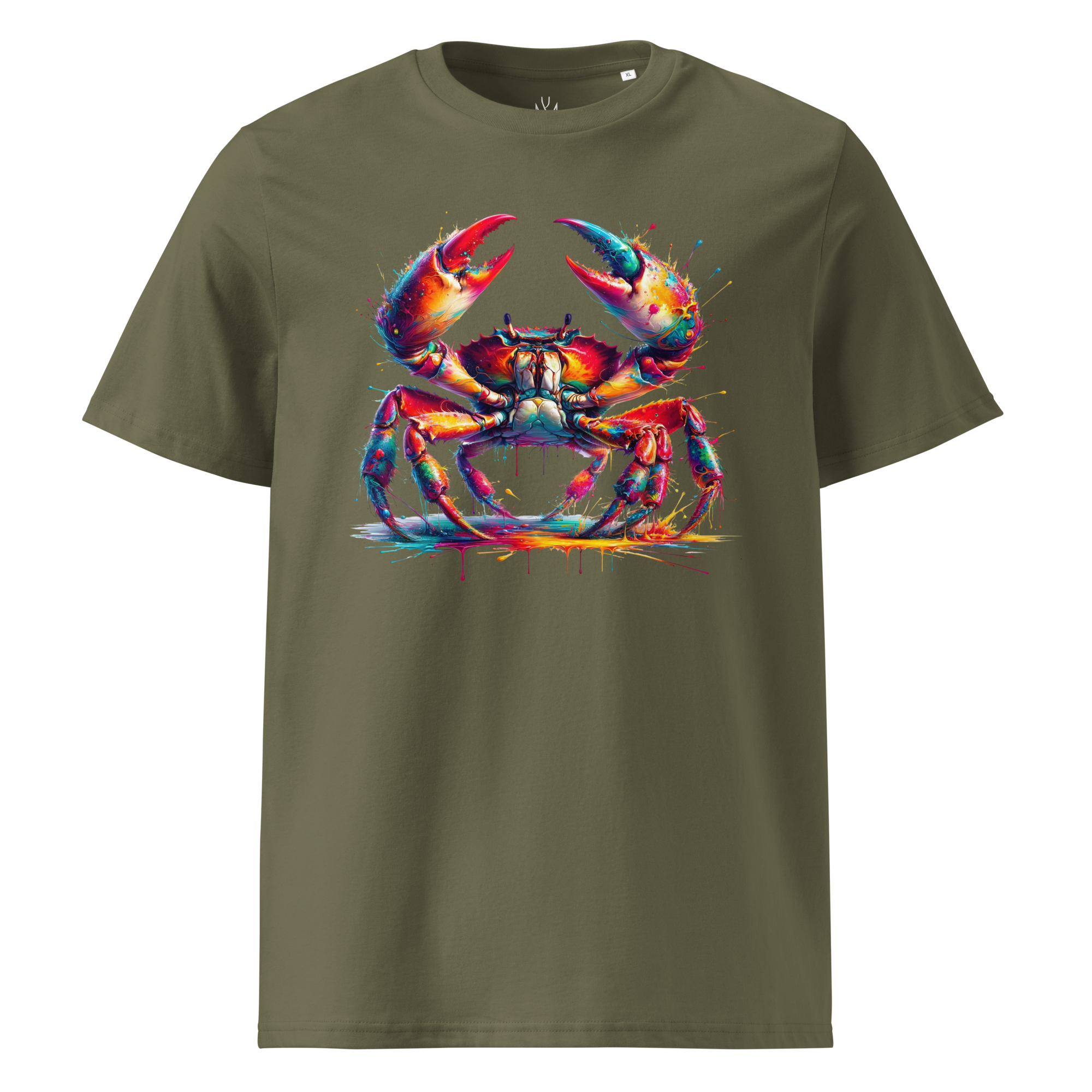 Colorful CRAB Unisex Organic Cotton T-Shirt