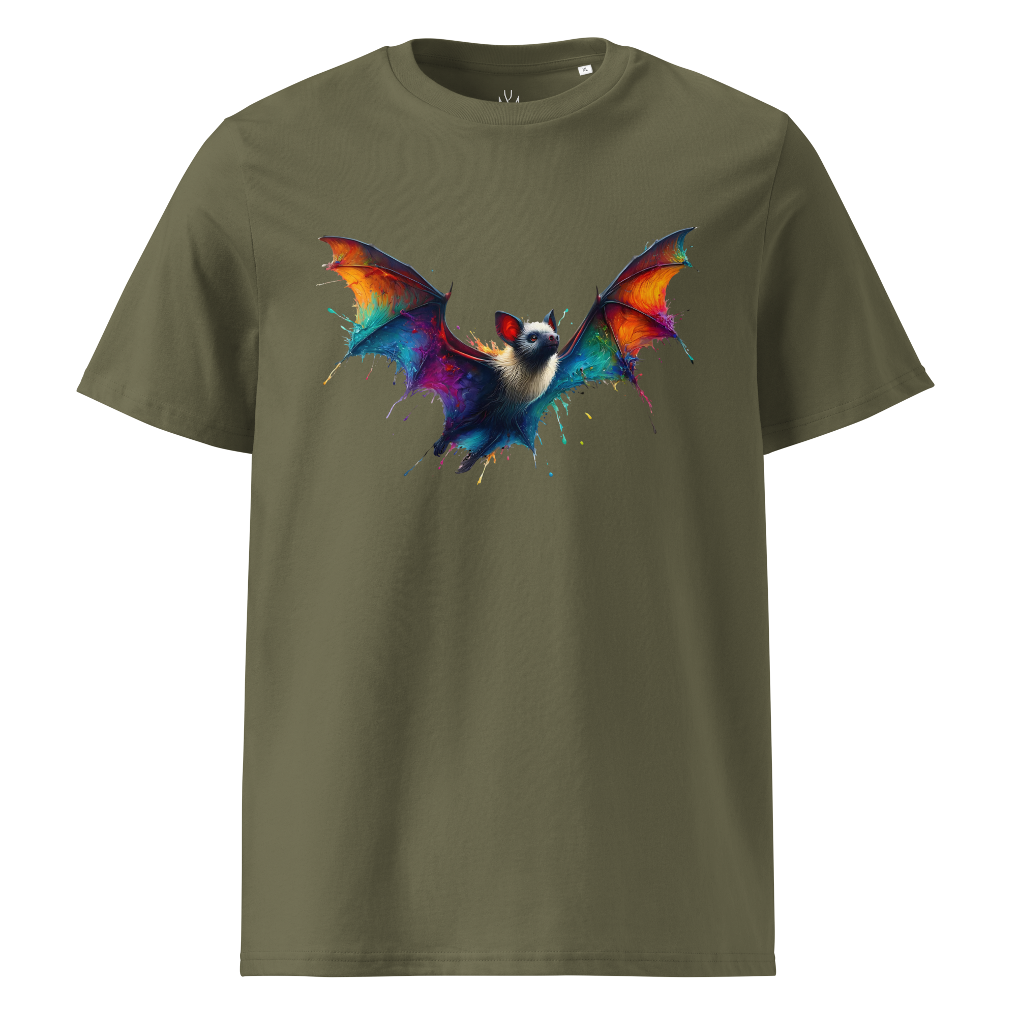 Krāsains BAT unisex organiskās kokvilnas T-krekls