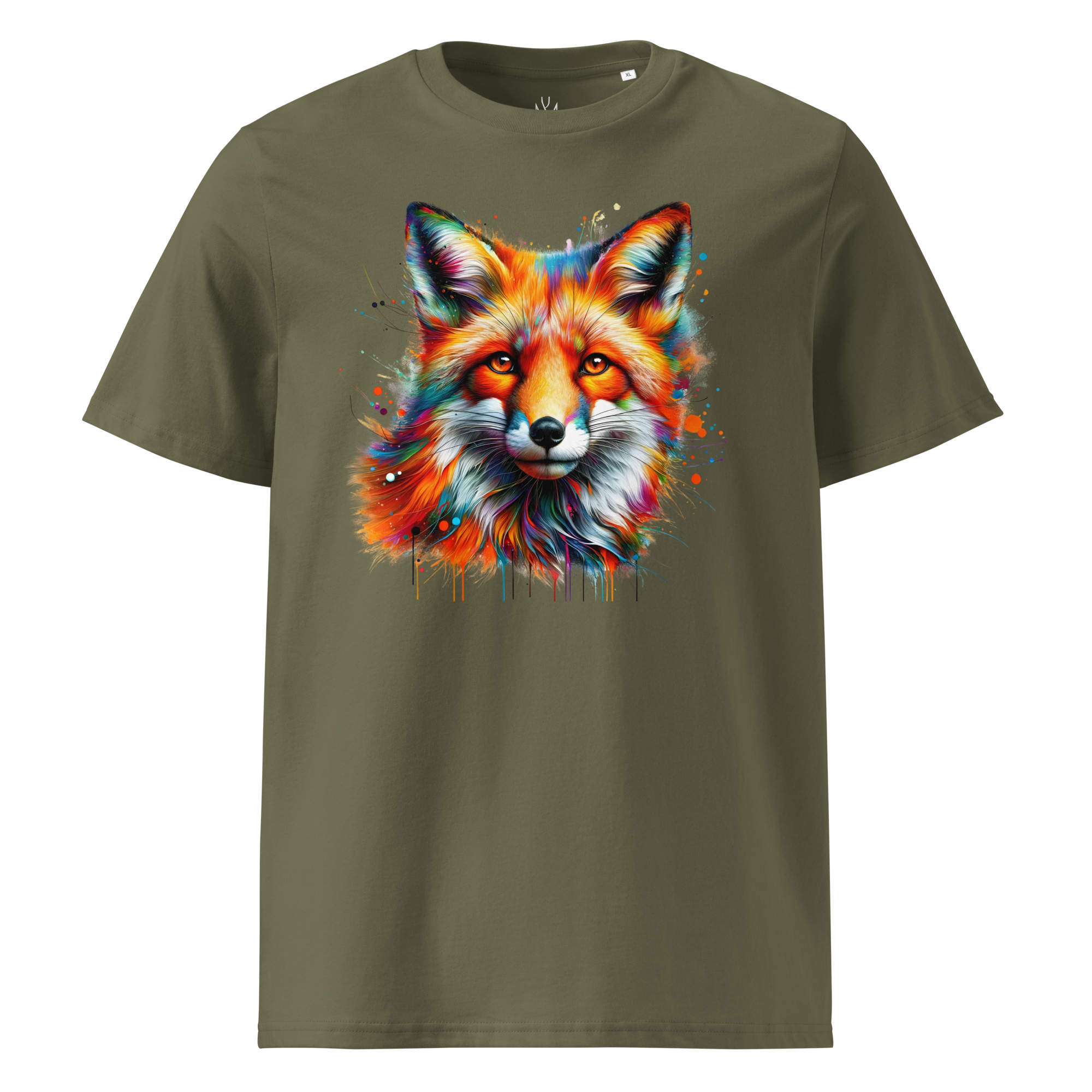 Krāsains FOX unisex organiskās kokvilnas T-krekls