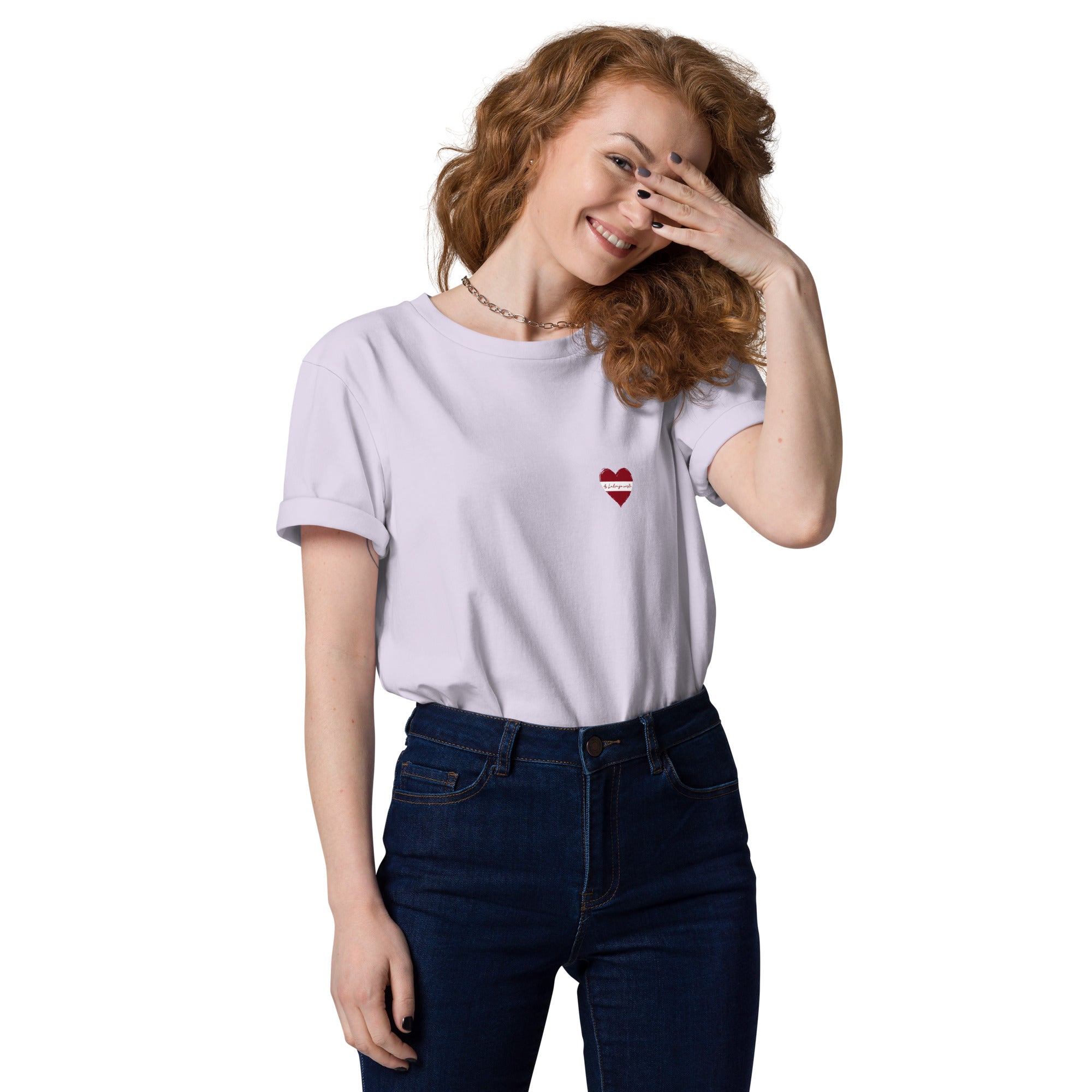 Ar Latviju sirdī - unisex organiskās kokvilnas t-krekls❤️
