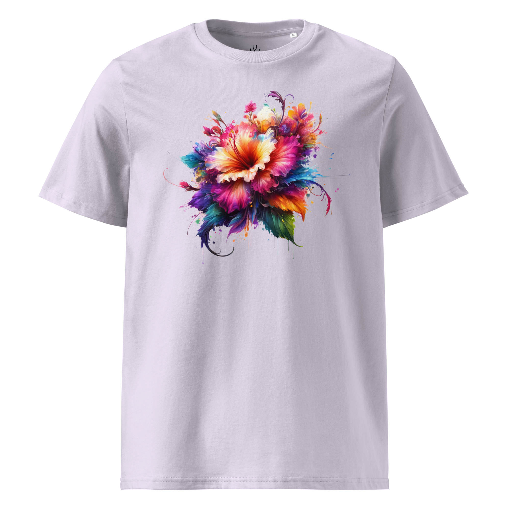Colorful FLOWER unisex organic cotton t-shirt