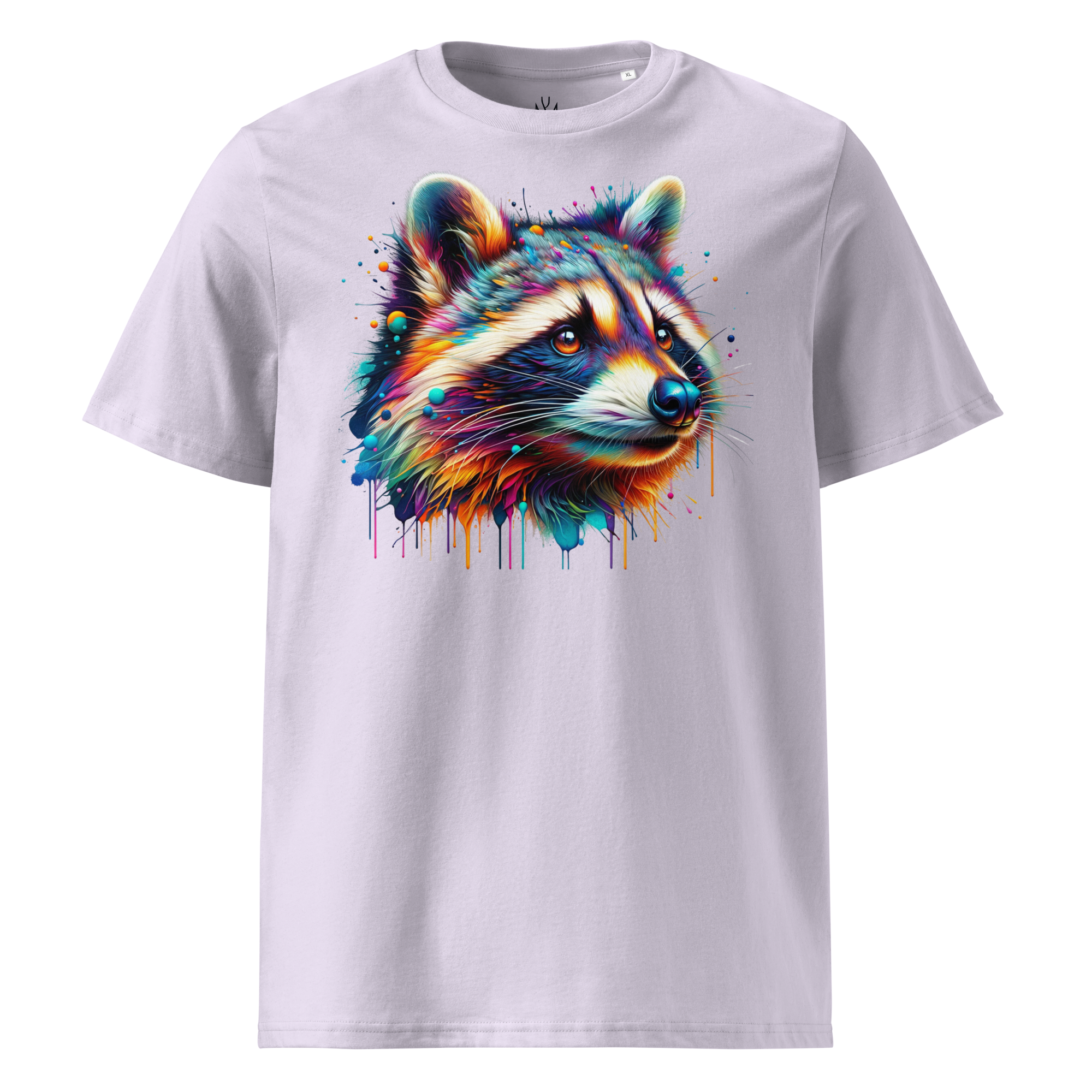 Colorful RACOON unisex organic cotton t-shirt