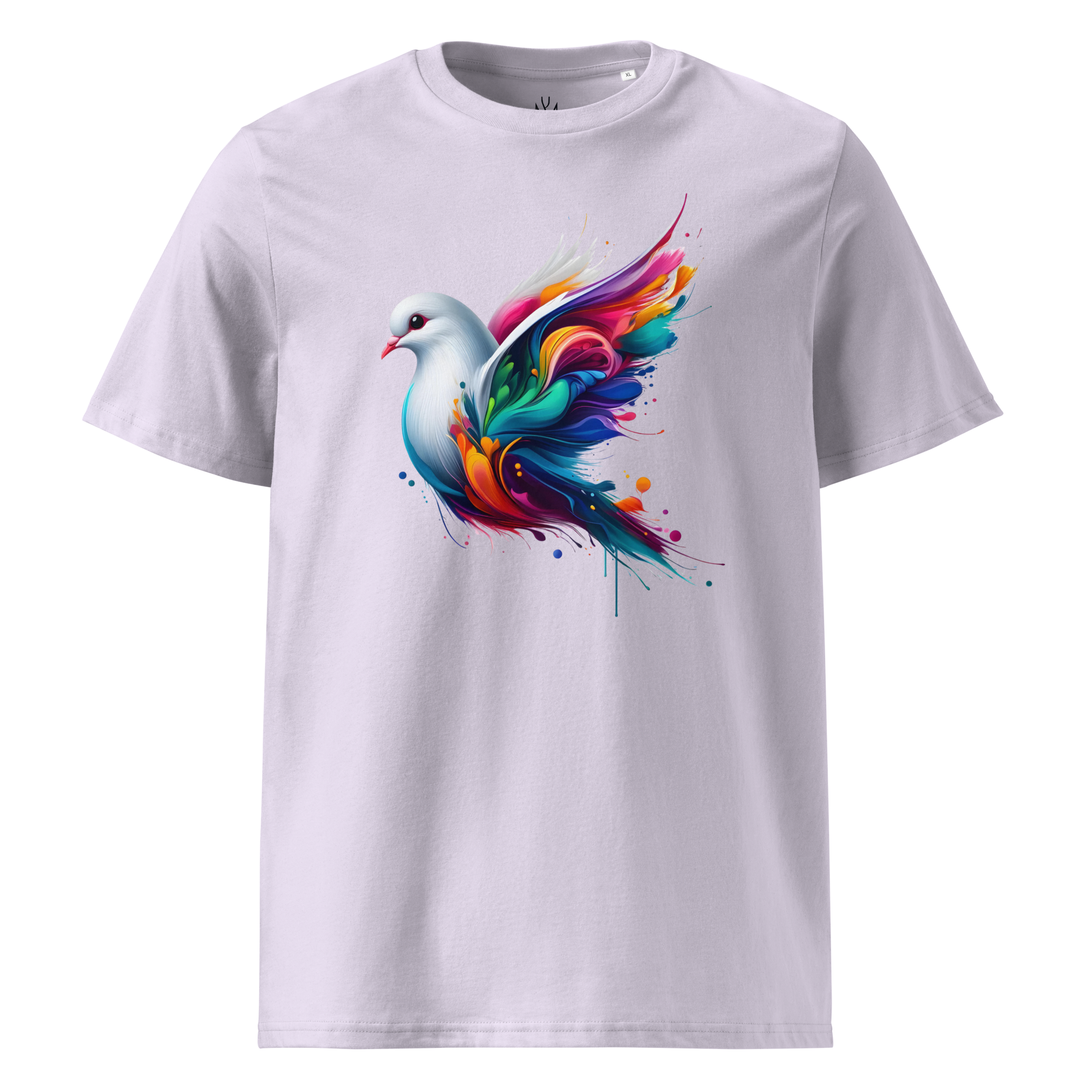 Colorful DOVE unisex organic cotton t-shirt