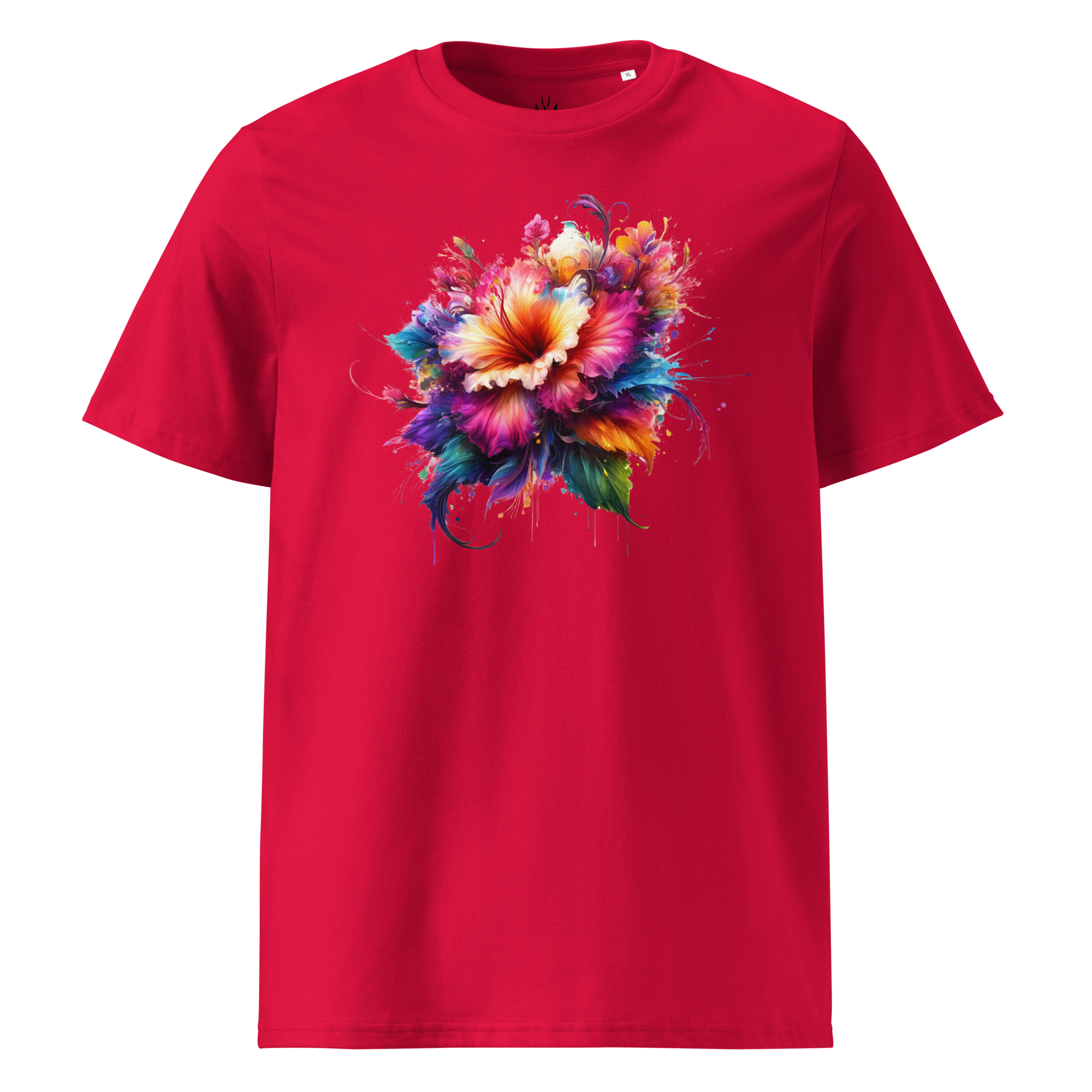 Colorful FLOWER unisex organic cotton t-shirt