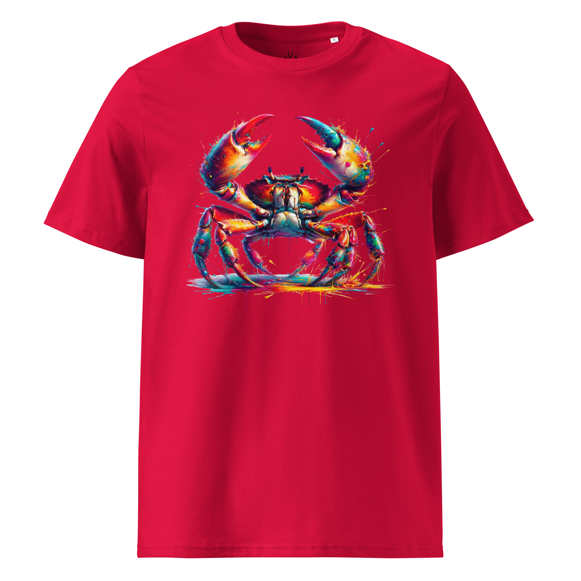 Colorful CRAB Unisex Organic Cotton T-Shirt
