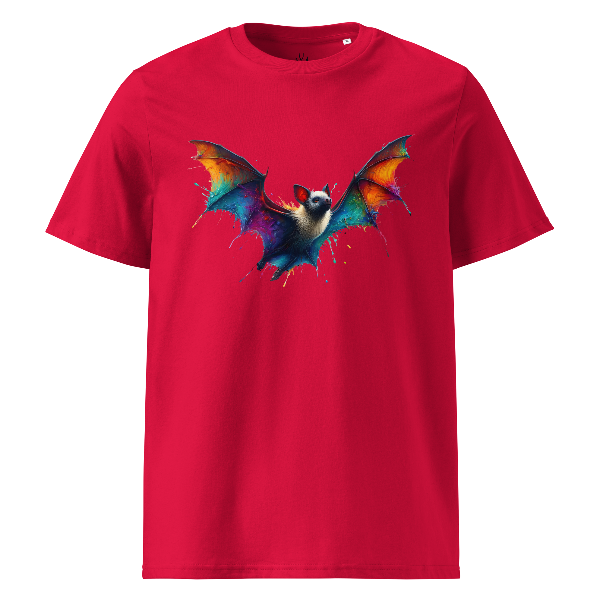 Krāsains BAT unisex organiskās kokvilnas T-krekls