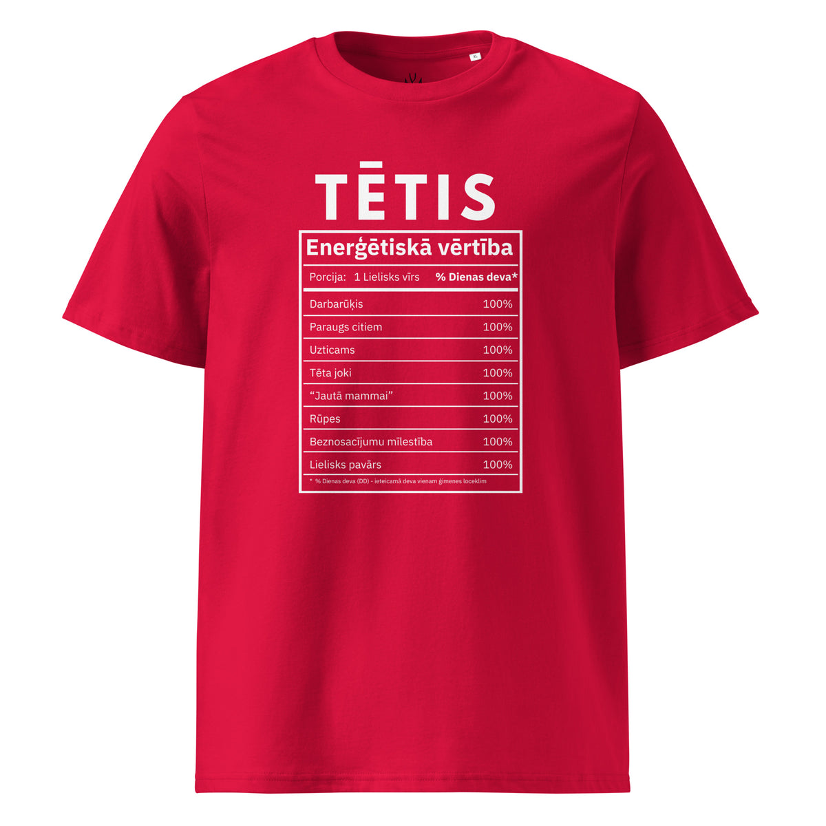 100% tētis - organiskās kokvilnas t-krekls