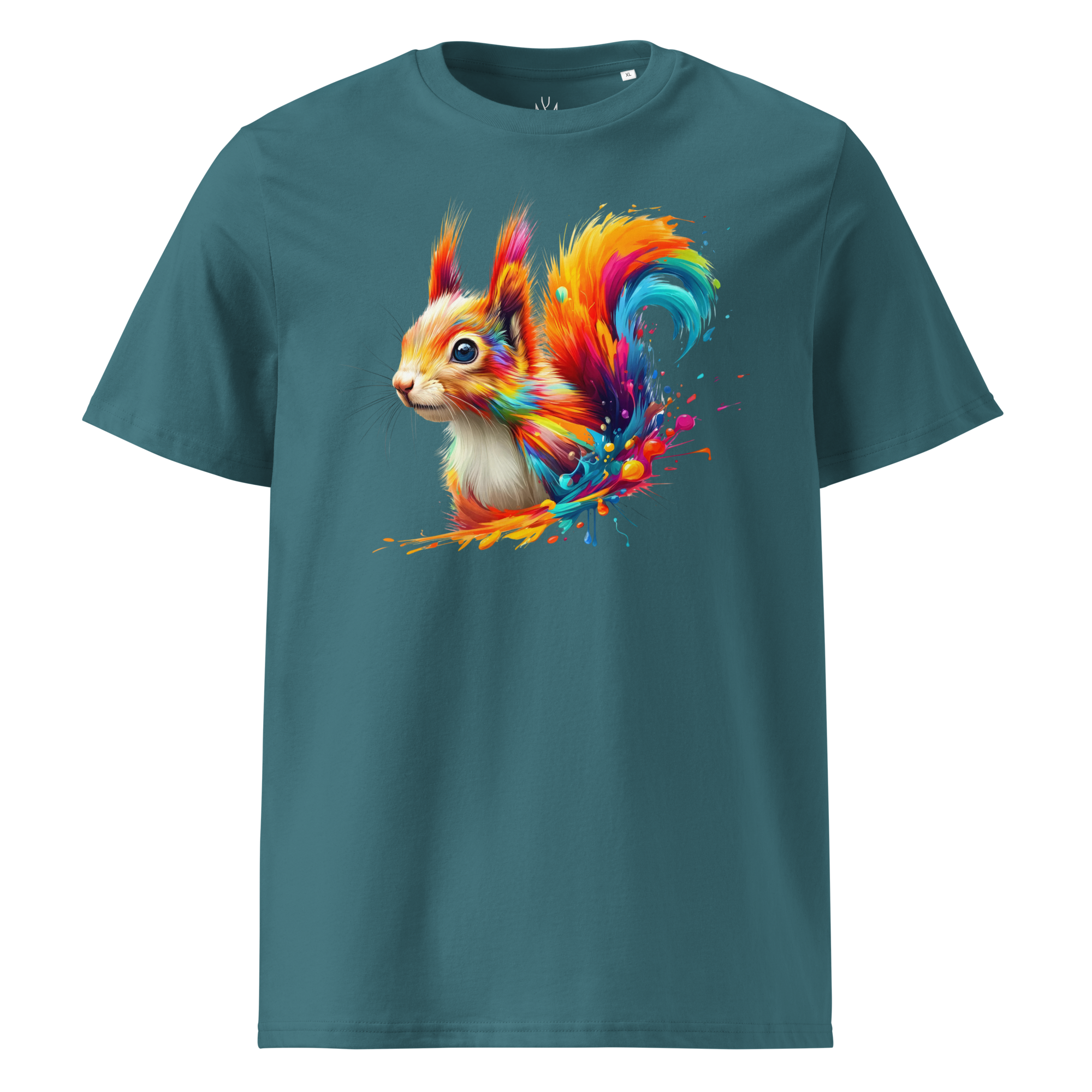 Colorful SQUIRREL unisex organic cotton t-shirt