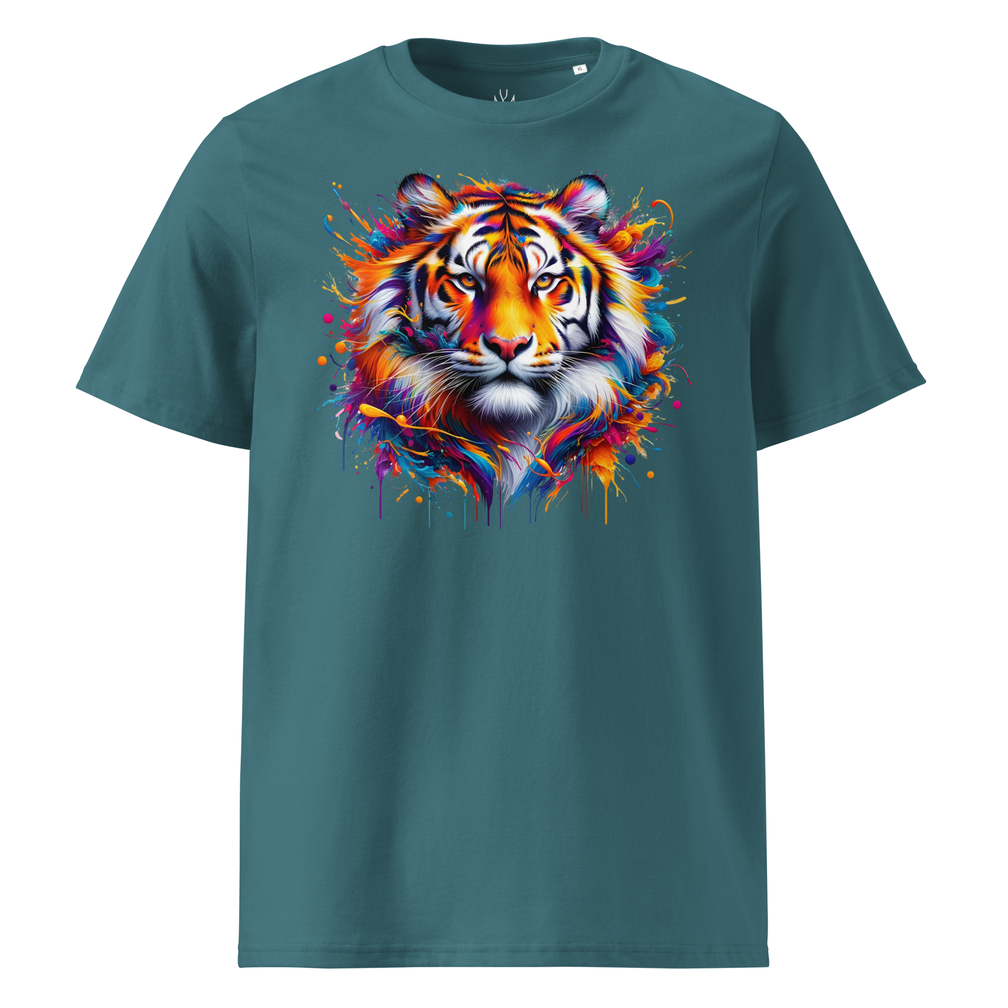 Krāsainais TĪĢERIS. Unisex organiskās kokvilnas t-krekls