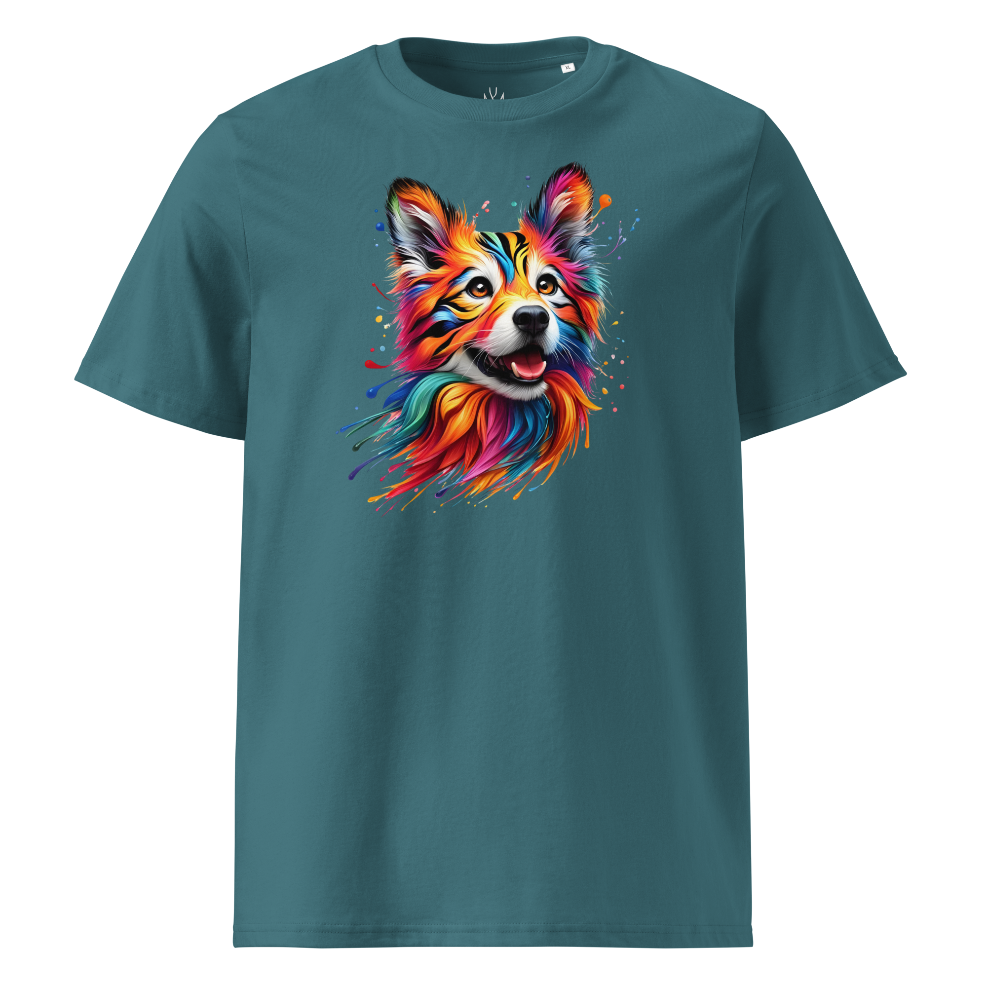 Colorful DOG unisex organic cotton t-shirt