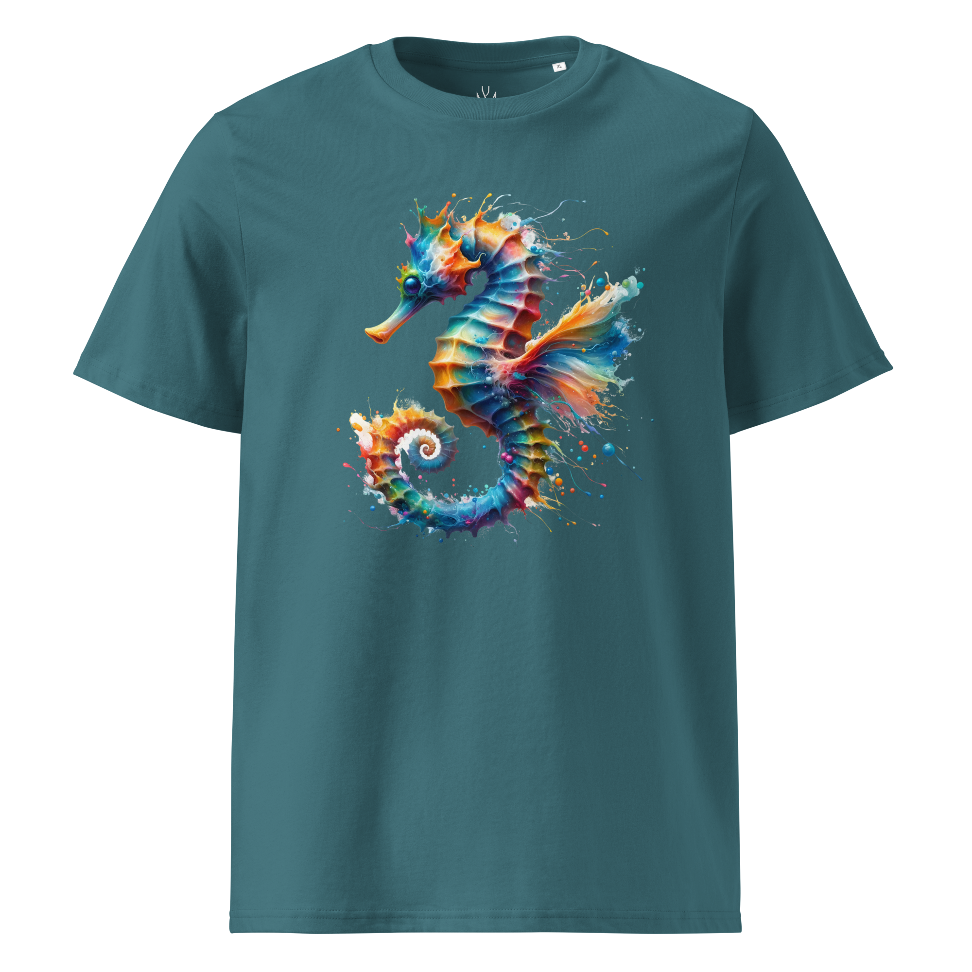 Colorful SEA HORSE Unisex Organic Cotton T-Shirt
