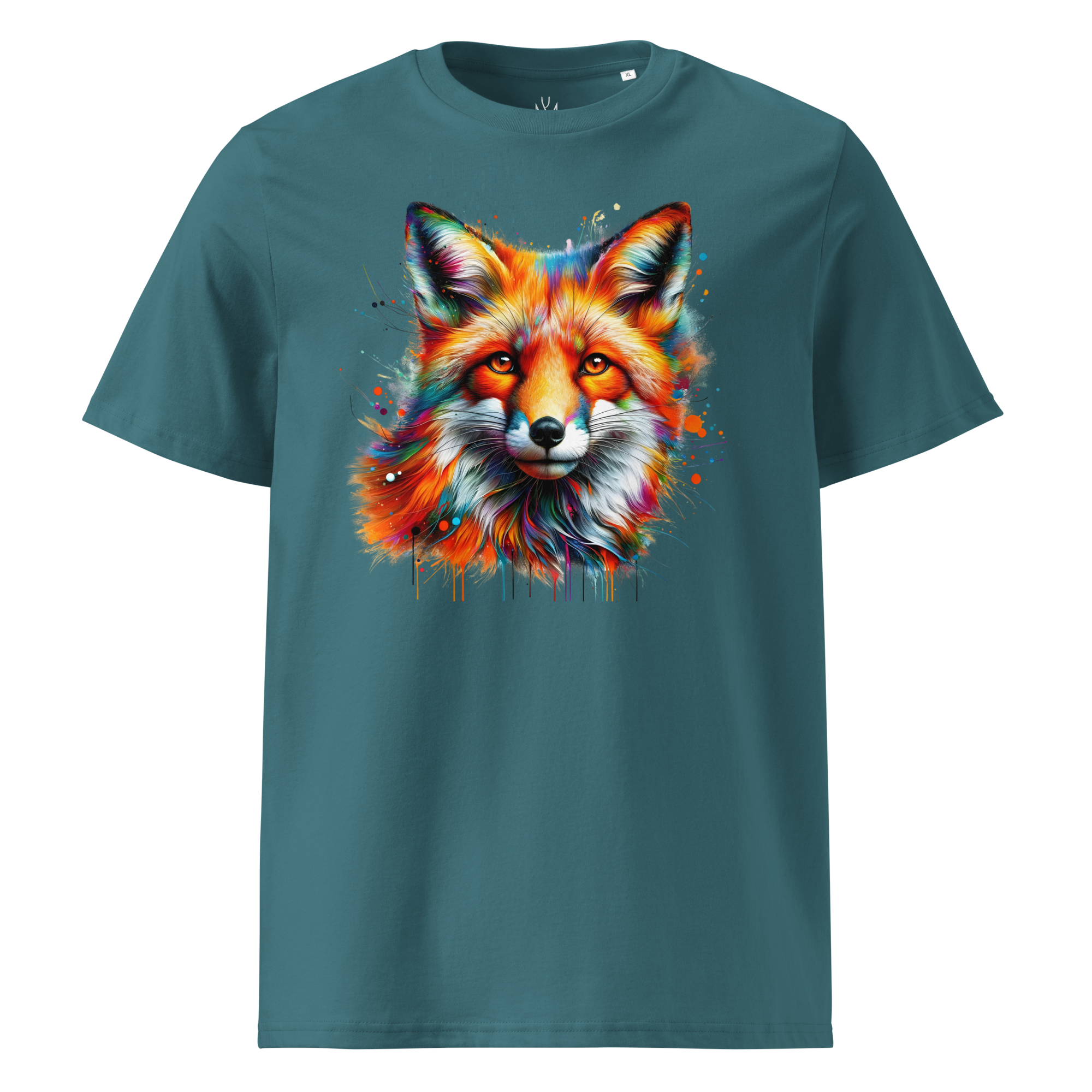 Krāsains FOX unisex organiskās kokvilnas T-krekls
