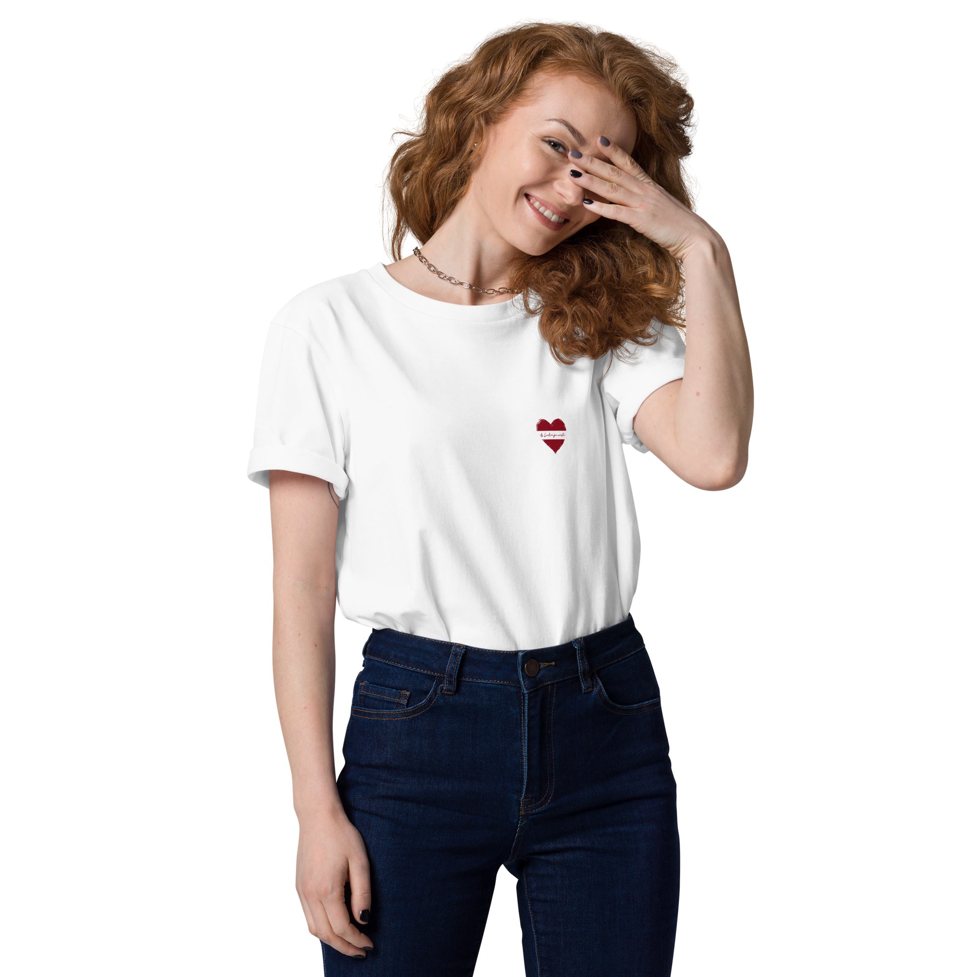 Ar Latviju sirdī - unisex organiskās kokvilnas t-krekls❤️