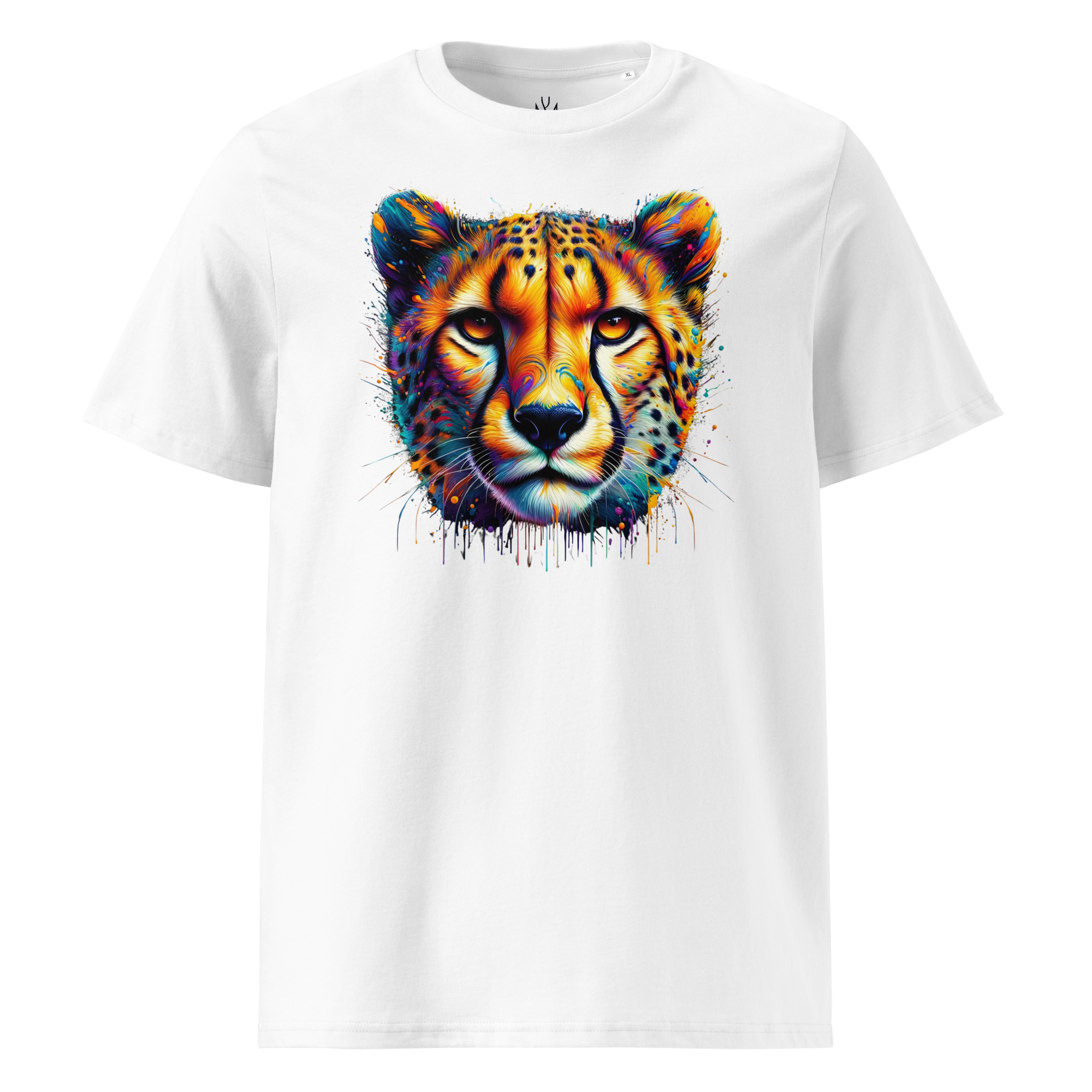 Krāsainais GEPARDS. Unisex organiskās kokvilnas t-krekls