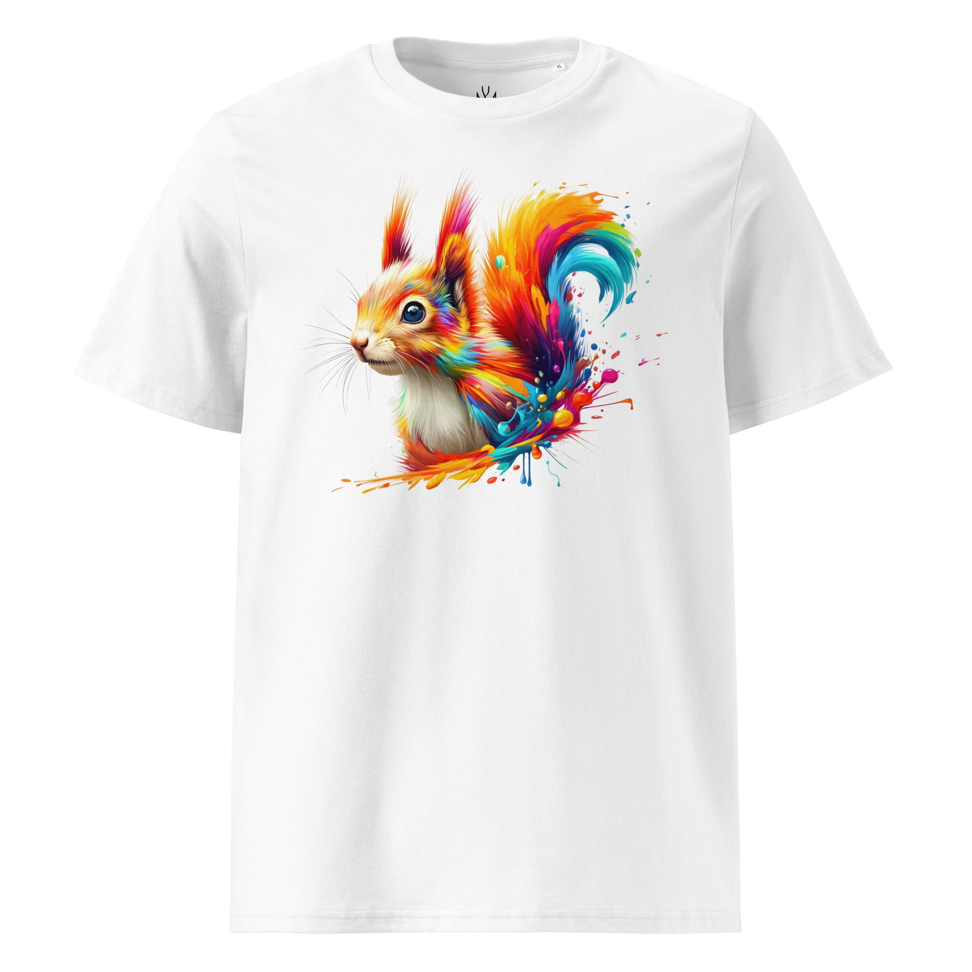 Colorful SQUIRREL unisex organic cotton t-shirt