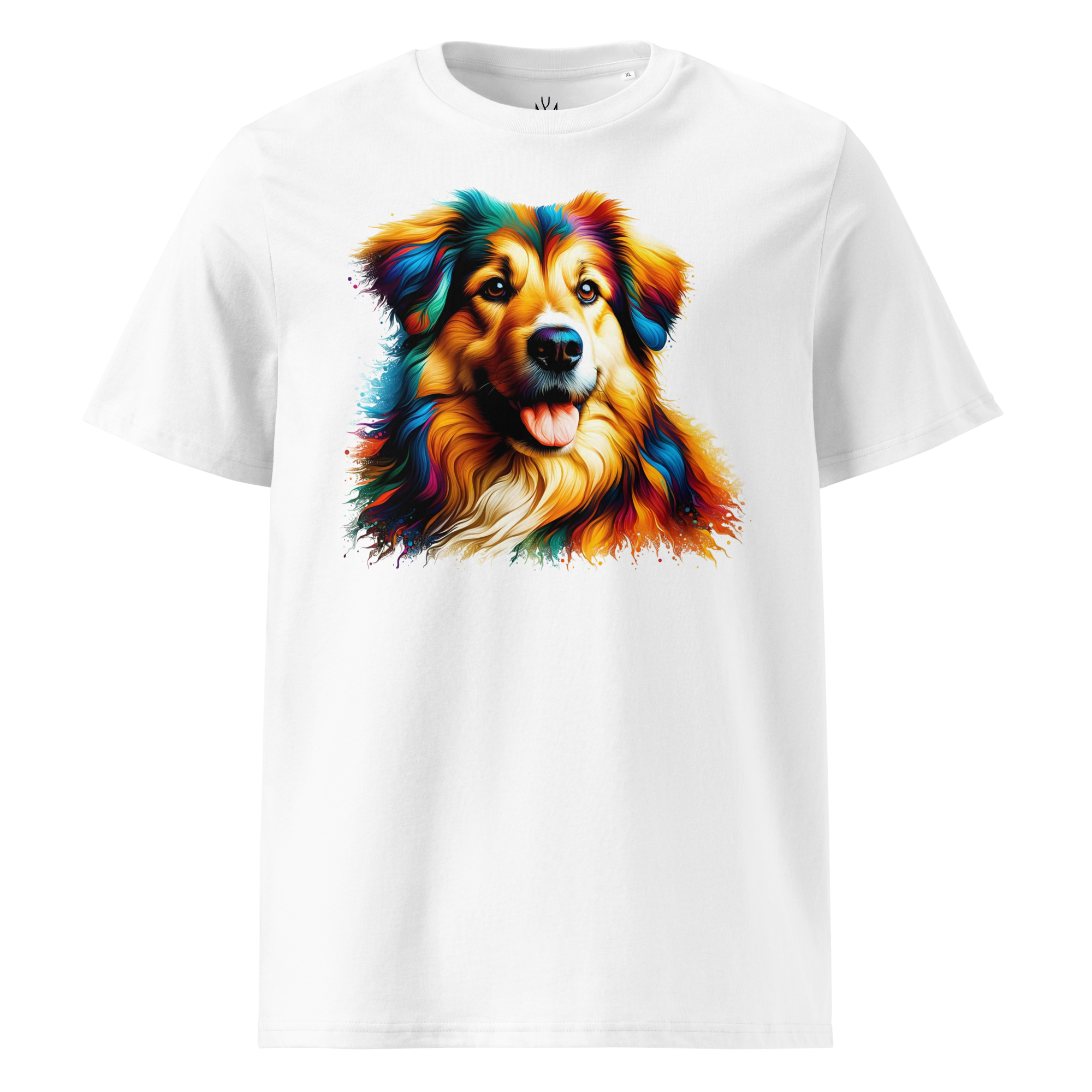 Colorful DOG unisex organic cotton t-shirt