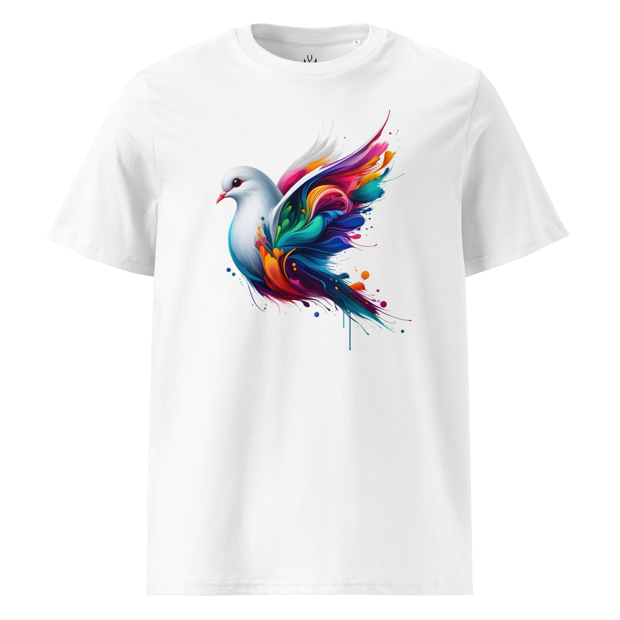 Colorful DOVE unisex organic cotton t-shirt