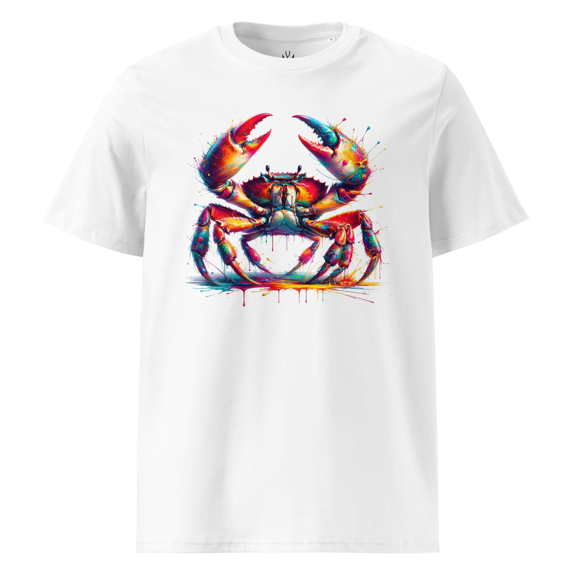 Colorful CRAB Unisex Organic Cotton T-Shirt