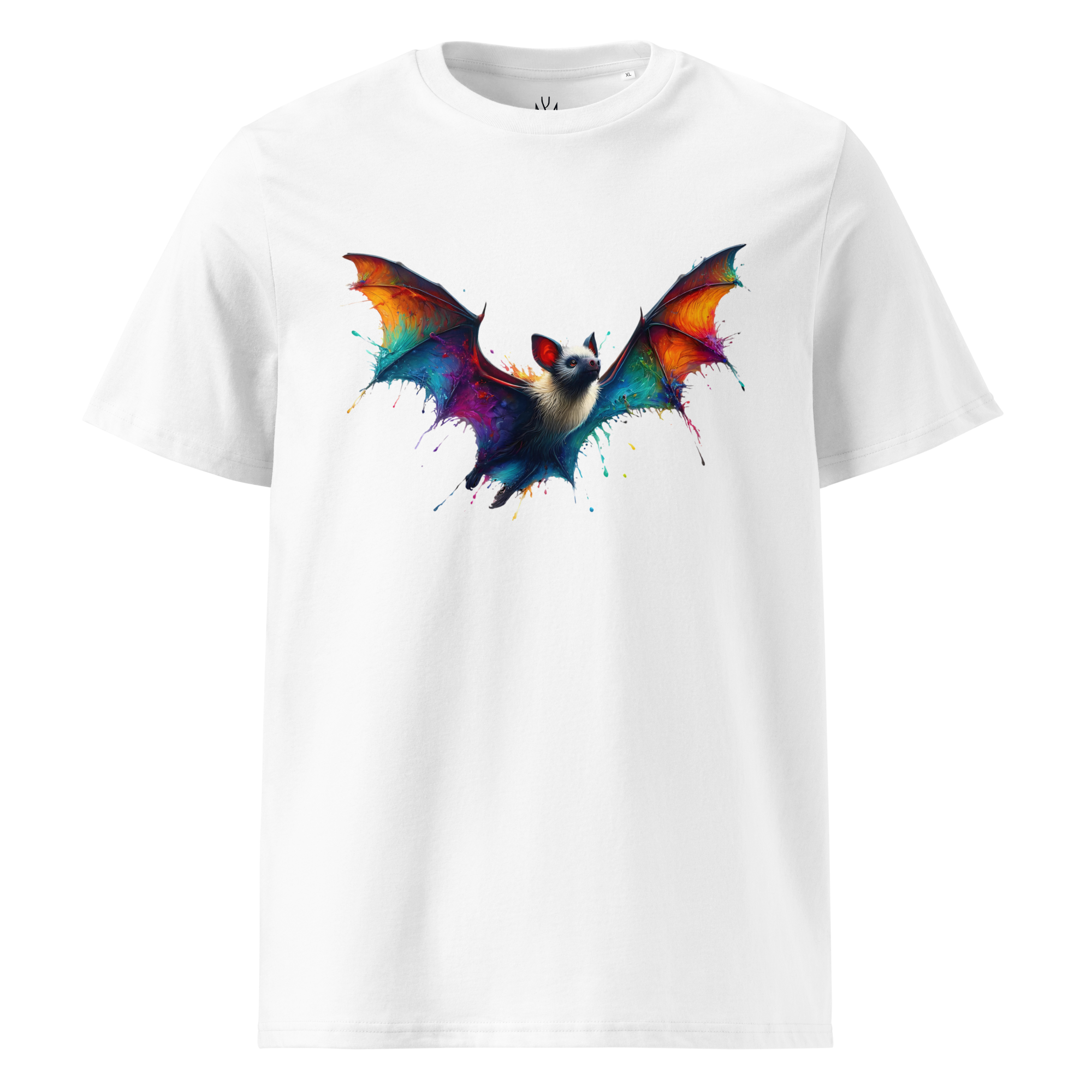 Krāsains BAT unisex organiskās kokvilnas T-krekls