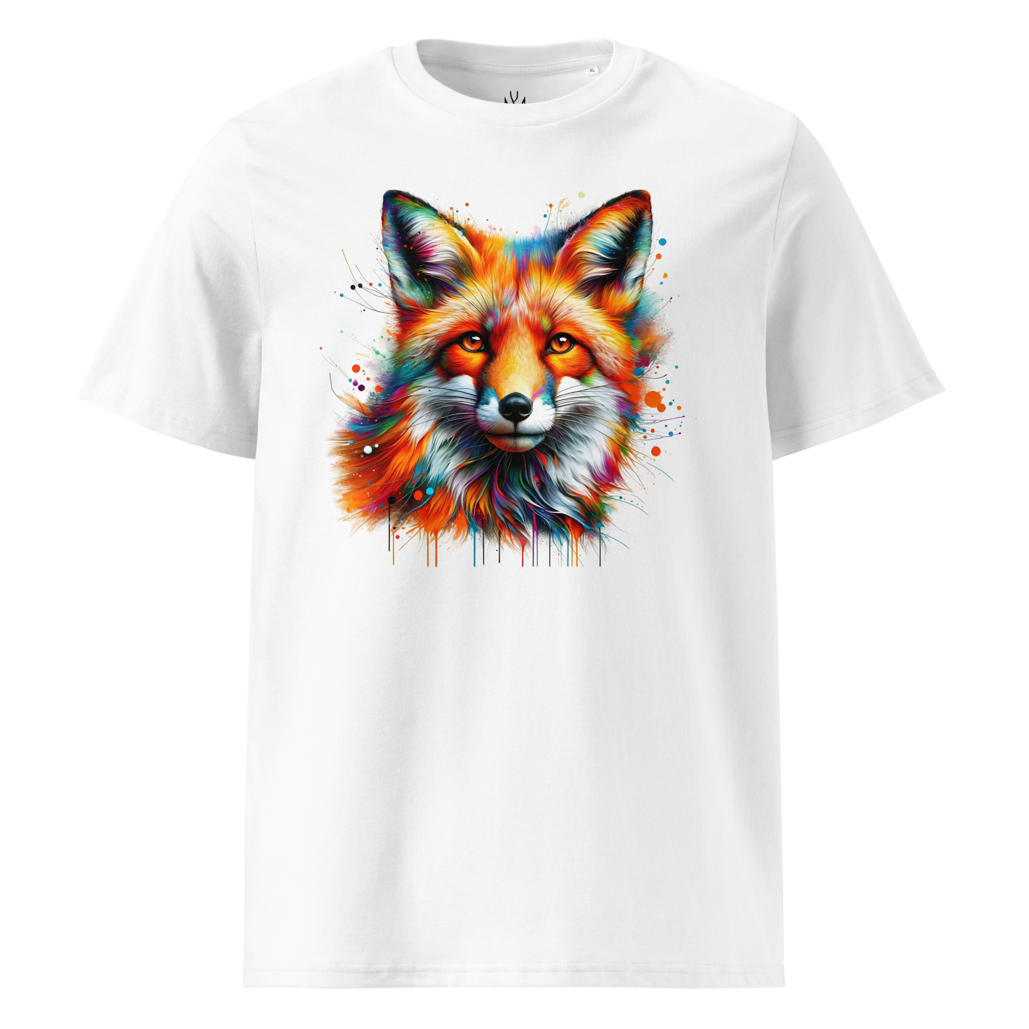 Krāsains FOX unisex organiskās kokvilnas T-krekls