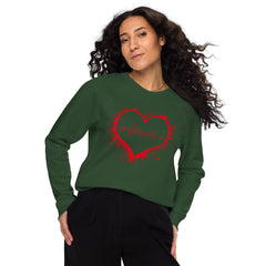 Love forever. Unisex organic raglan sweatshirt❤️
