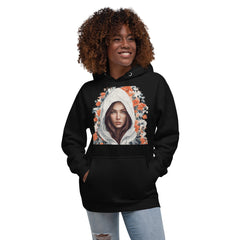 Girl and flowers. Unisex Hoodie