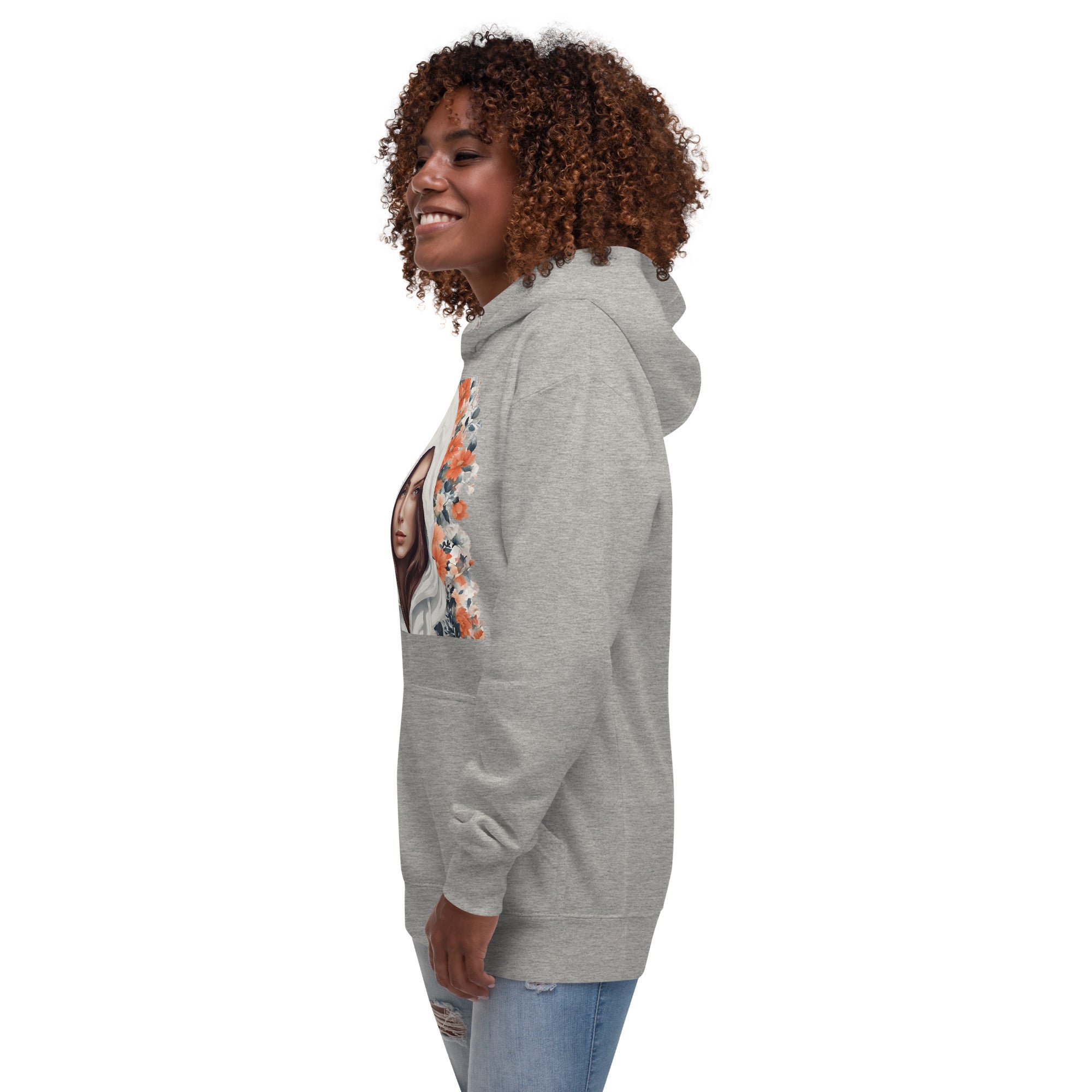 Girl and flowers. Unisex Hoodie