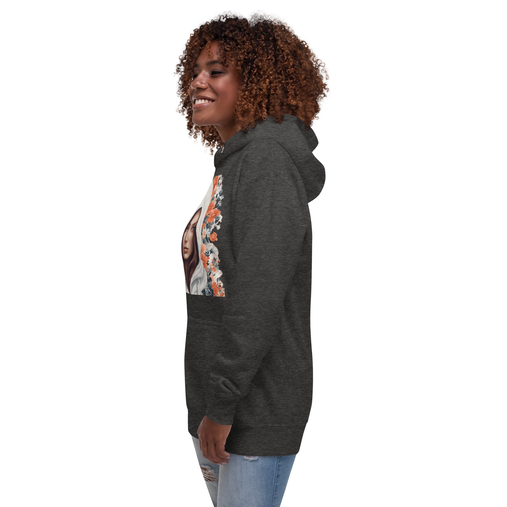 Girl and flowers. Unisex Hoodie