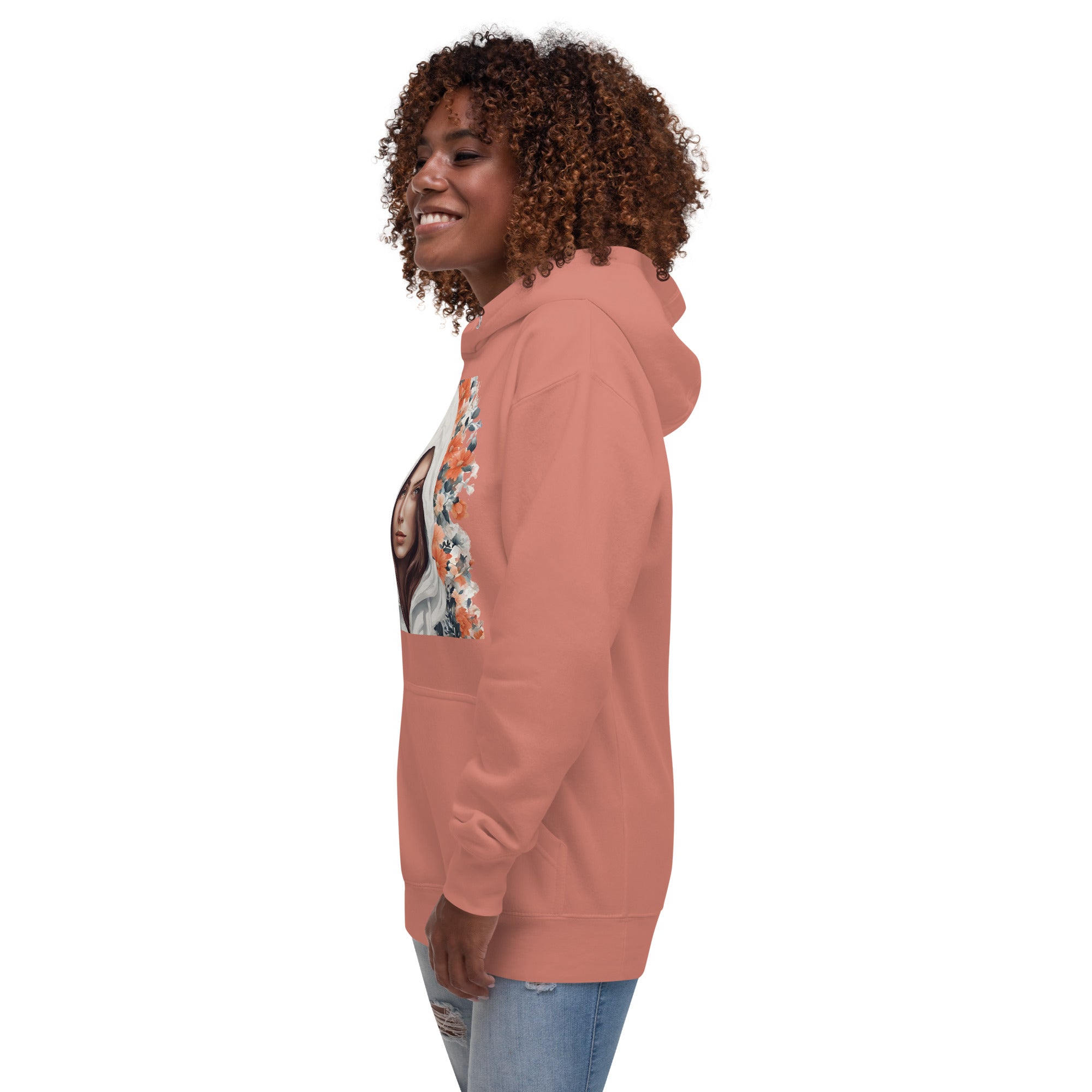 Girl and flowers. Unisex Hoodie