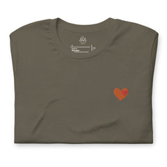 Love. Two Embroidered hearts in one. Unisex t-shirt❤️