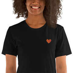 Love. Two Embroidered hearts in one. Unisex t-shirt❤️