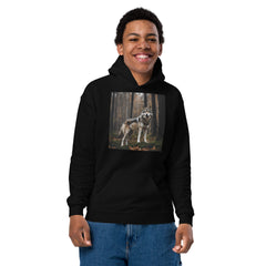 Wolf in the forest - exclusive design from Arturs - youth heavy blend hoodie