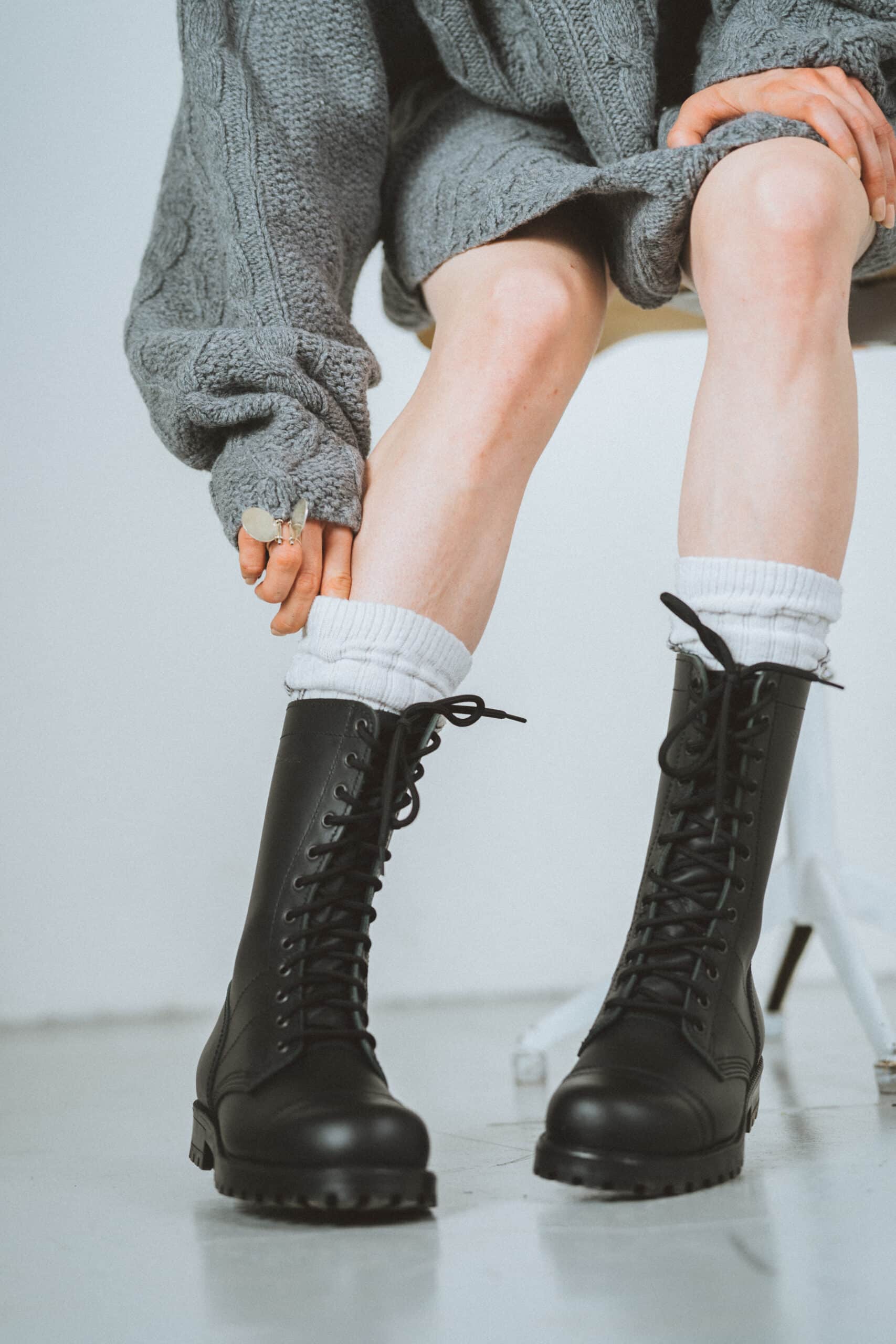 516 aka High Aviator Boots - melni